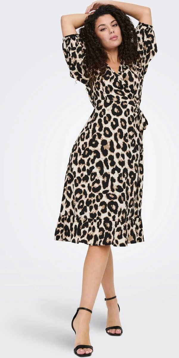 ONLY ONLOLIVIA 3/4 WRAP MIDI DRESS WVN NOOS Dames Jurk - Maat XXL 8 ONLY ONLOLIVIA 3/4 WRAP MIDI DRESS WVN NOOS Dames Jurk - Maat XXL - Afbeelding 6