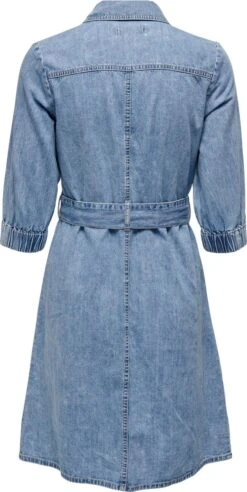 Only Jurk Onlhelle Harlow Ss Belted Dnm Dress 15269104 Medium Blue Demin Dames Maat - L -Trendyo Trendy Winkel 602x1200 5