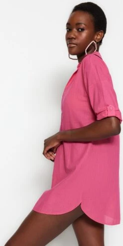 Trendyol Vrouwen Standaard Mouw V-hals Basis Jurk -Trendyo Trendy Winkel 604x1200 3