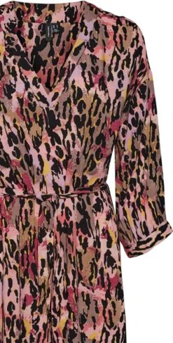 VERO MODA VMJAWI 3/4 V-NECK CALF DRESS WVN BTQ Dames Jurk - Maat L -Trendyo Trendy Winkel 608x1200 3