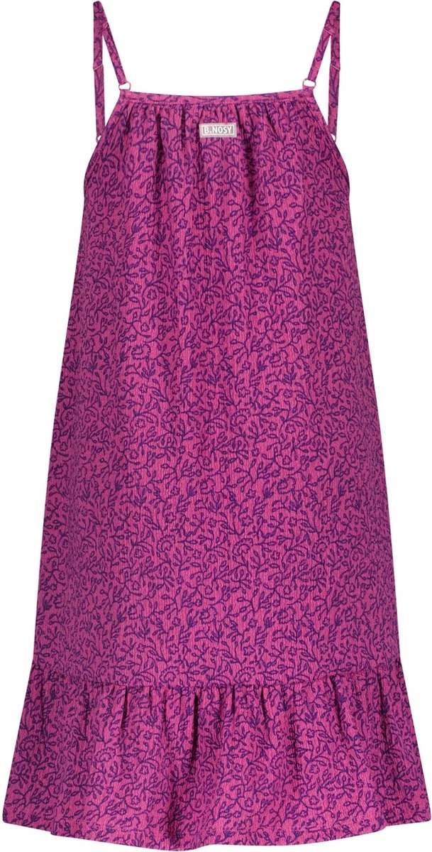 B.Nosy - Jurk Daphne - Flower Magenta - Maat 116 4 B.Nosy - Jurk Daphne - Flower Magenta - Maat 116 - Afbeelding 2
