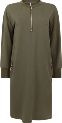 Zoso Jurk Cloe 225 0137 Dark Olive Dames Maat - 3XL