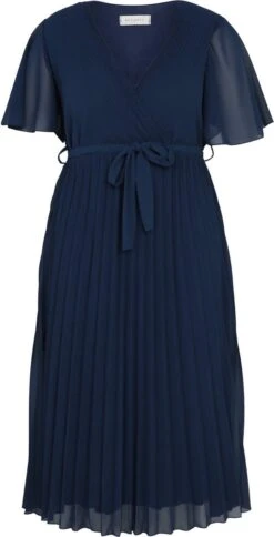 Promiss Halflange, Effen Plisséjurk Met Valse Wikkelkraag 20 Promiss Halflange, Effen Plisséjurk Met Valse Wikkelkraag -Trendyo Trendy Winkel 613x1200 4