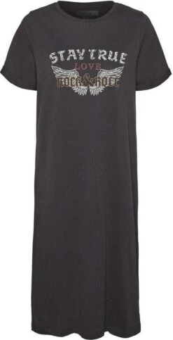 Noisy May NMHAZEL S/S T-SHIRT DRESS Dames Jurk - Maat XS