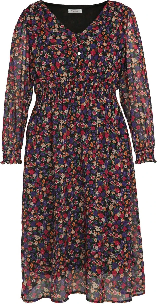 Paprika Halflange Jurk Met Geknoopte Kraag En Bloemetjesmotief 10 Paprika Halflange Jurk Met Geknoopte Kraag En Bloemetjesmotief - Afbeelding 8