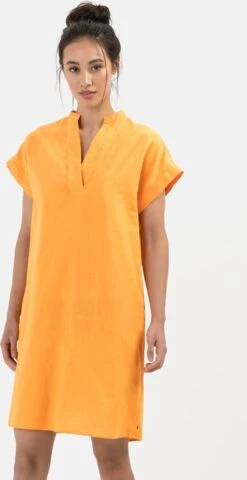 Camel Active Slip Jurk Gemaakt Van Linnen Mix