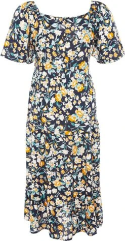 Trendyol Vrouwen Fluit Mouw V-hals Basis Grote Maten Jurk -Trendyo Trendy Winkel 625x1200 5