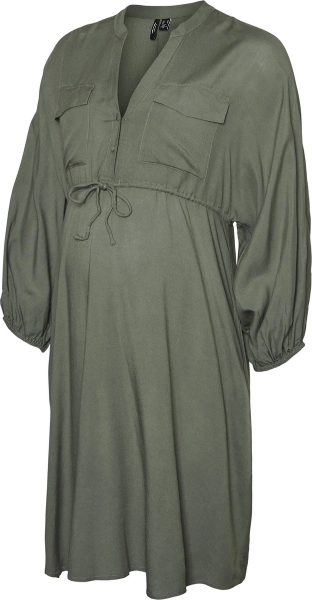 Mamalicious MAMA.LICIOUS VMMHENNA 3/4 SHORT DRESS WVN GA NEW Dames Jurk - Maat L 3 Mamalicious MAMA.LICIOUS VMMHENNA 3/4 SHORT DRESS WVN GA NEW Dames Jurk - Maat L