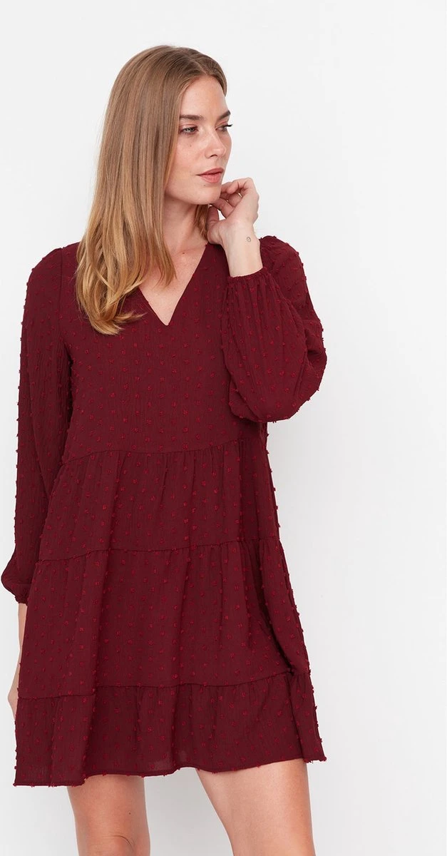 Trendyol Vrouwen Ballon Mouw V-hals Verschuiving Jurk 7 Trendyol Vrouwen Ballon Mouw V-hals Verschuiving Jurk - Afbeelding 5