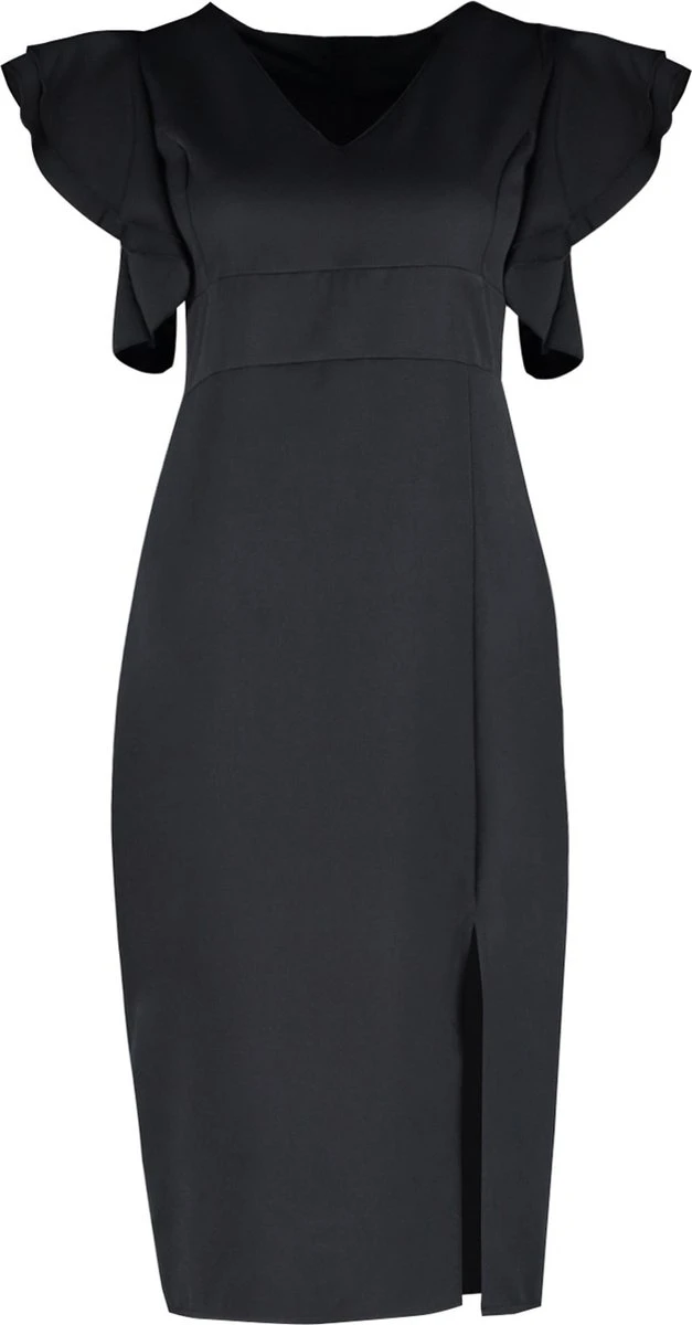 Trendyol Vrouwen Gepofte/ruche Mouw V-hals Bodycon Plus Size Jurk 10 Trendyol Vrouwen Gepofte/ruche Mouw V-hals Bodycon Plus Size Jurk - Afbeelding 8