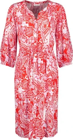 GERRY WEBER Dames Midi-jurk Ecru/Weiss/Rot/Orange Druck-44 -Trendyo Trendy Winkel 627x1200 8