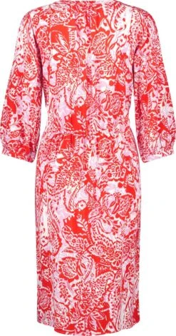 GERRY WEBER Dames Midi-jurk Ecru/Weiss/Rot/Orange Druck-42 -Trendyo Trendy Winkel 629x1200 6