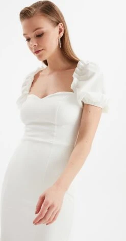 Trendyol Vrouwen Ballon Mouw Lieve Schat Basis Jurk -Trendyo Trendy Winkel 630x1200 4