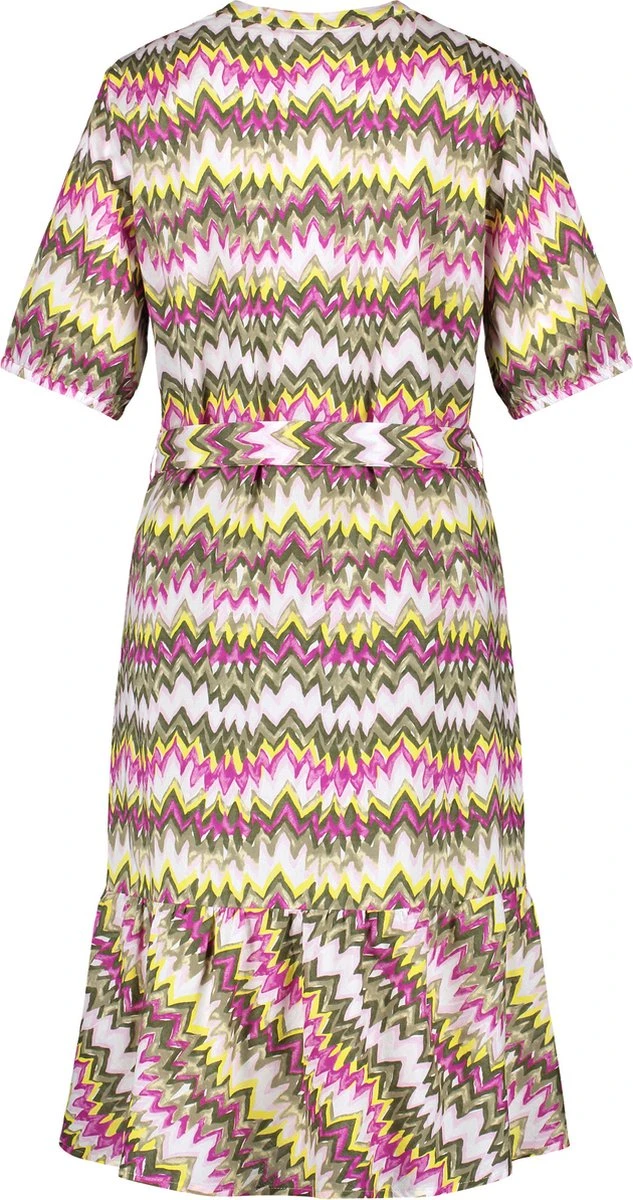 GERRY WEBER Dames Jurk Met A-lijn Grün/Lila/Pink Druck-46 6 GERRY WEBER Dames Jurk Met A-lijn Grün/Lila/Pink Druck-46 - Afbeelding 4