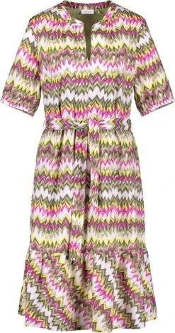 GERRY WEBER Dames Jurk Met A-lijn Grün/Lila/Pink Druck-46 12 GERRY WEBER Dames Jurk Met A-lijn Grün/Lila/Pink Druck-46 -Trendyo Trendy Winkel 634x1200 17