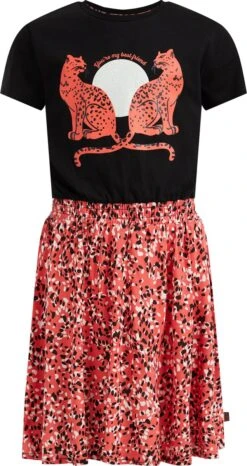 WE Fashion Meisjes Jurk Met Dessin En Opdruk