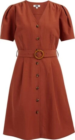 WE Fashion Dames Jurk Met Ceintuur