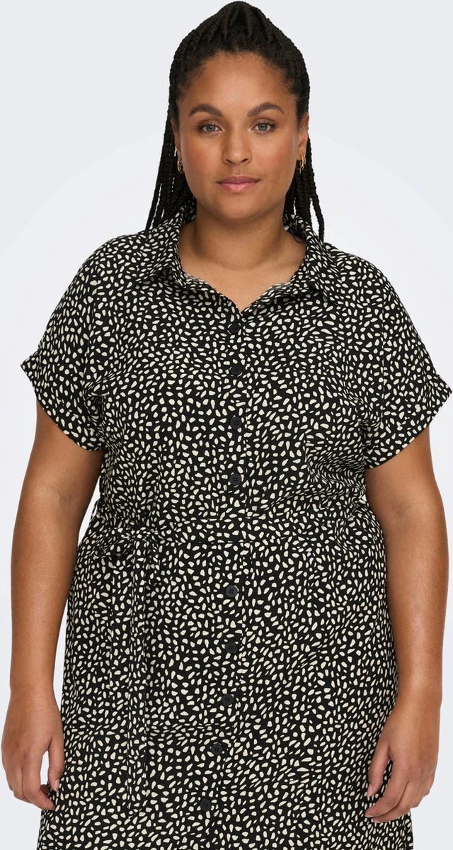 Only Carmakoma Cardiega Jurk Zwart/wit Maat 50 5 Only Carmakoma Cardiega Jurk Zwart/wit Maat 50 - Afbeelding 3