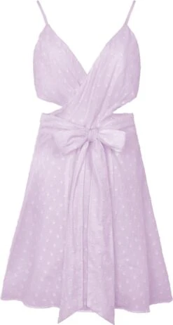 Jurkje - Paars Met Strikje - Maat L - Zomer Jurk