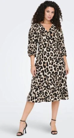 ONLY ONLOLIVIA 3/4 WRAP MIDI DRESS WVN NOOS Dames Jurk - Maat XL -Trendyo Trendy Winkel 643x1200 23