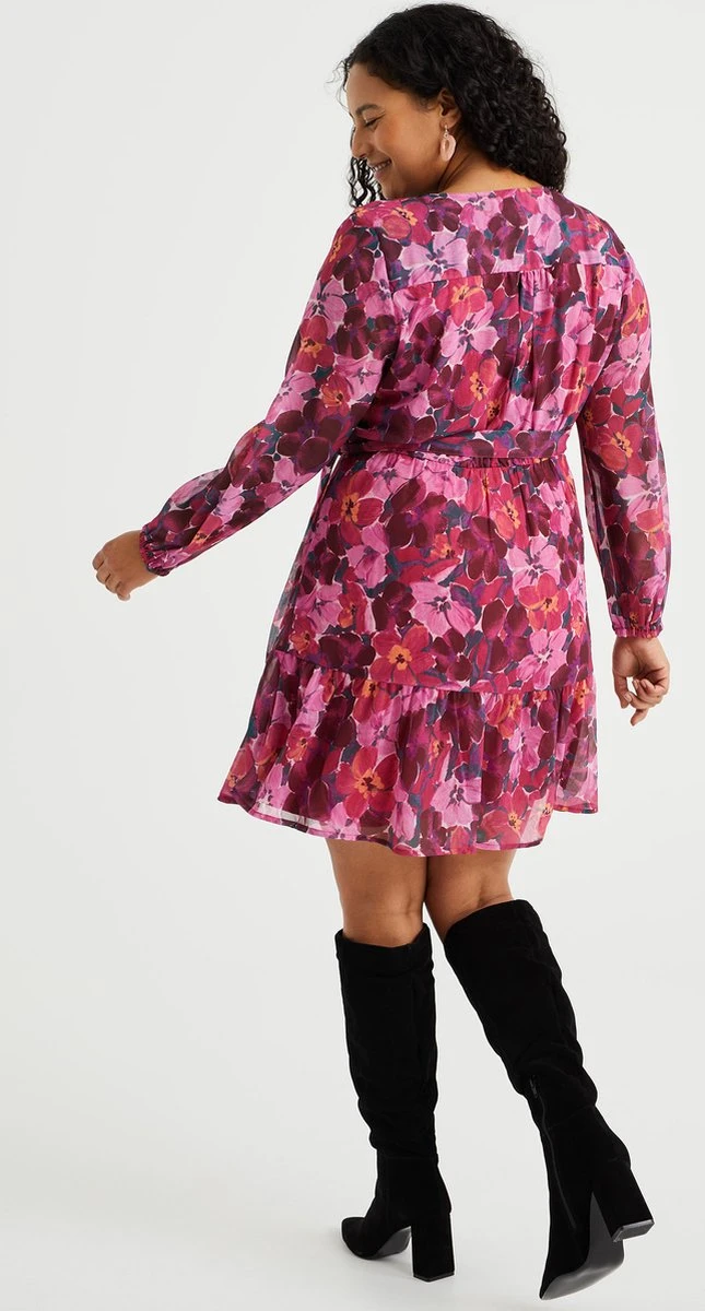 WE Fashion Dames Jurk Met Dessin - Curve 5 WE Fashion Dames Jurk Met Dessin - Curve - Afbeelding 3