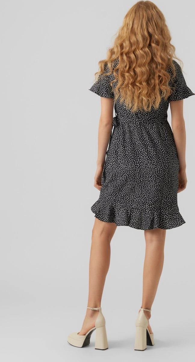 VERO MODA VMHENNA 2/4 WRAP FRILL DRESS WVN Dames Jurk - Maat XXL 6 VERO MODA VMHENNA 2/4 WRAP FRILL DRESS WVN Dames Jurk - Maat XXL - Afbeelding 4
