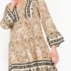 LOLALIZA Babydoll Jurk Met Paisleyprint - Taupe - Maat XL -Trendyo Trendy Winkel 649x1200 8