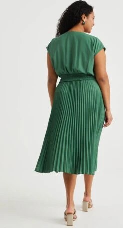 WE Fashion Dames Plissé Jurk - Curve -Trendyo Trendy Winkel 650x1200 10