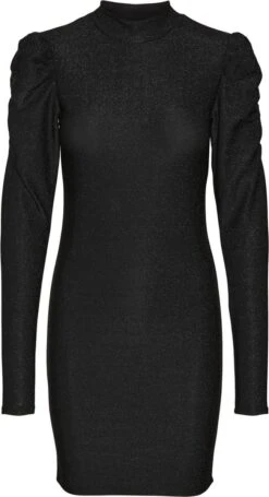 NOISY MAY NMINFINITY L/S ROUCHING DETAIL DRESS Dames Jurk - Maat S