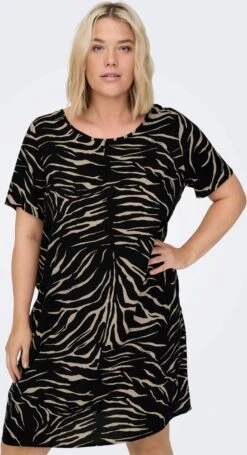 Only Carmakoma Carnova Jurk/tuniek Zwart Zebraprint Maat 42 -Trendyo Trendy Winkel 651x1200 6