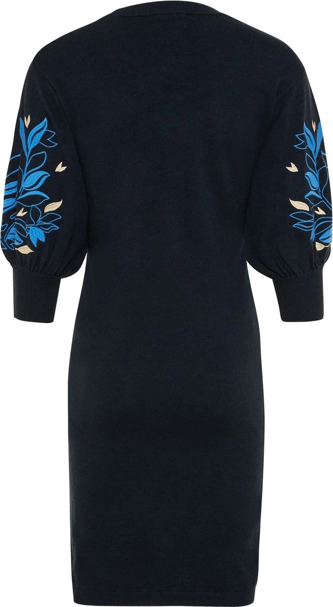 Mexx Gebreide Jurk With Embroidered Sleeves Dames - Navy - Maat XXL 5 Mexx Gebreide Jurk With Embroidered Sleeves Dames - Navy - Maat XXL - Afbeelding 3
