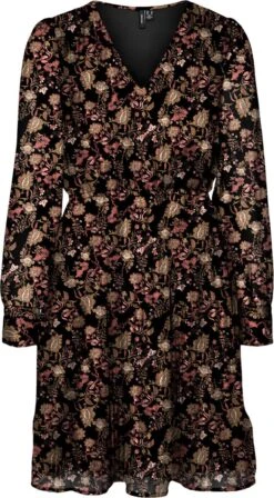 VERO MODA VMMINA L/S SHORT DRESS WVN BTQ Dames Jurk - Maat M