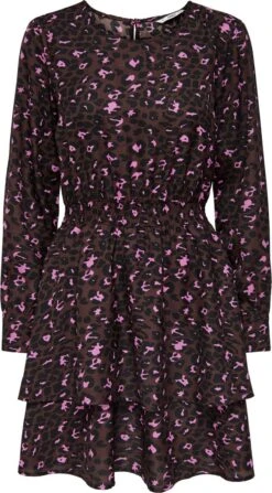 ONLY ONLRYLEE LIFE L/S LAYERED DRESS PTM Dames Jurk - Maat XL