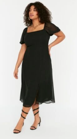 Trendyol Vrouwen Ballon Mouw Vierkante Kraag A-lijn Plus Size Jurk 15 Trendyol Vrouwen Ballon Mouw Vierkante Kraag A-lijn Plus Size Jurk -Trendyo Trendy Winkel 664x1200 4