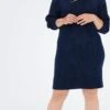 ONLY CARMAKOMA CARFIA KATIA L/S DRESS KNT Dames Jurk - Maat M-46/48