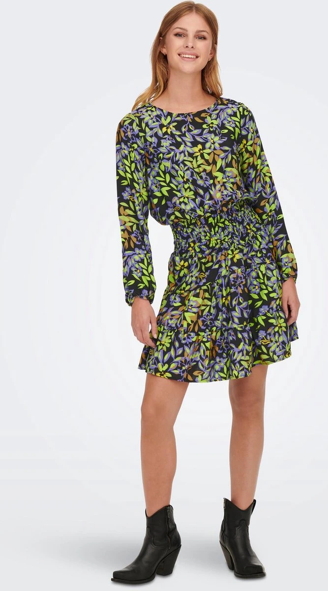 Only Jurk Onlalora L/s Smock Dress Ptm 15271633 Black/town Flowe Dames Maat - M 9 Only Jurk Onlalora L/s Smock Dress Ptm 15271633 Black/town Flowe Dames Maat - M - Afbeelding 7