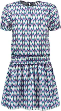 B.Nosy Meisjes Korte Mouwen Jurk Aop Inspiring -Trendyo Trendy Winkel 669x1200