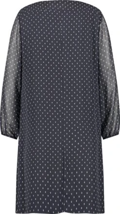 SAMOON Dames Chiffon Jurk Navy Gemustert-54 -Trendyo Trendy Winkel 674x1200 1