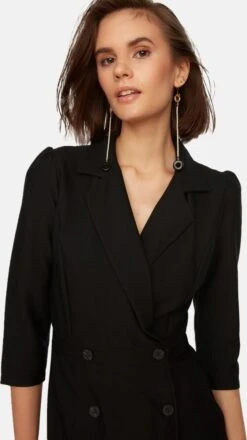 Trendyol Vrouwen Standaard Mouw Reverskraag Blazerjurk Jurk -Trendyo Trendy Winkel 674x1200 4