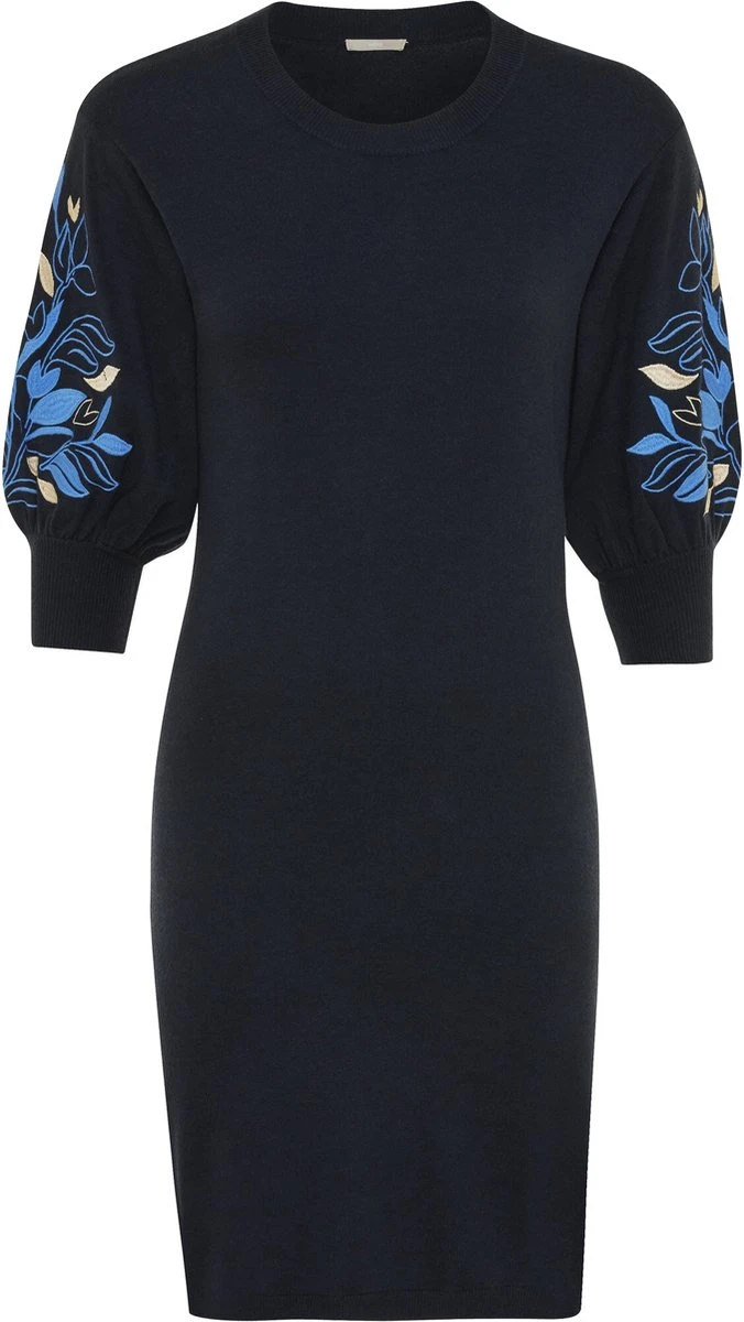 Mexx Gebreide Jurk With Embroidered Sleeves Dames - Navy - Maat XXL 4 Mexx Gebreide Jurk With Embroidered Sleeves Dames - Navy - Maat XXL - Afbeelding 2