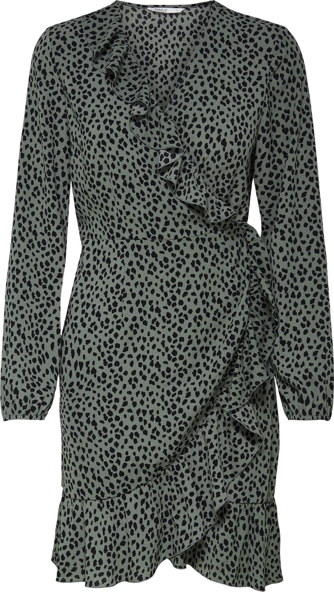 ONLY ONLCARLY L/S WRAP SHORT DRESS NOOS WVN Dames Jurk - Maat 42 3 ONLY ONLCARLY L/S WRAP SHORT DRESS NOOS WVN Dames Jurk - Maat 42