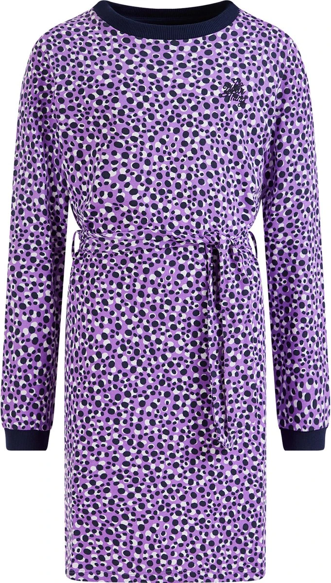 WE Fashion Meisjes Jurk Met Dessin En Strikceintuur - Maat 98/104 3 WE Fashion Meisjes Jurk Met Dessin En Strikceintuur - Maat 98/104