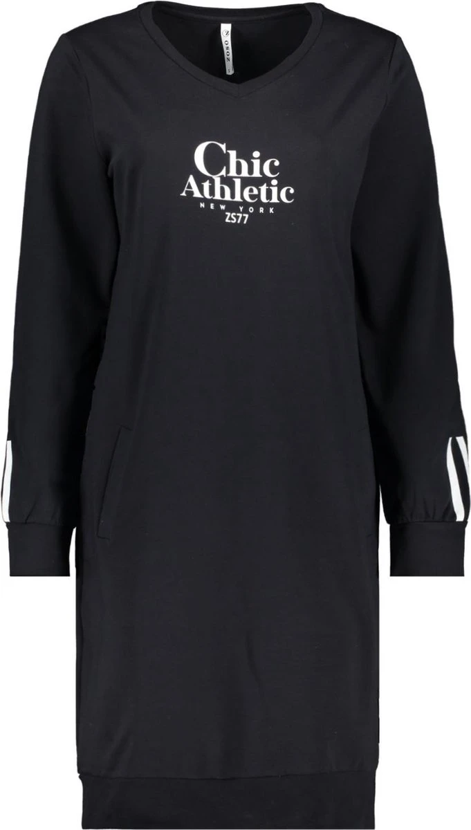 Zoso Jurk Maggy Sporty Tunic 231 0008 0005 Navy Off White Dames Maat - XS 3 Zoso Jurk Maggy Sporty Tunic 231 0008 0005 Navy Off White Dames Maat - XS