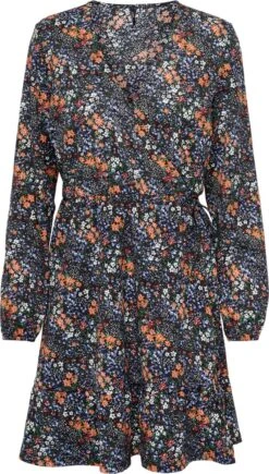 ONLY ONLOVA L/S WRAP DRESS JRS Dames Jurk - Maat L