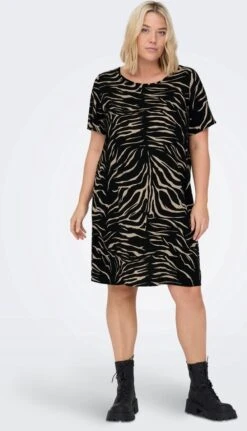 Only Carmakoma Carnova Jurk/tuniek Zwart Zebraprint Maat 48 -Trendyo Trendy Winkel 688x1200 9