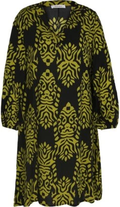 Paprika Halflange, Bedrukte Jurk In Viscose -Trendyo Trendy Winkel 695x1200 10