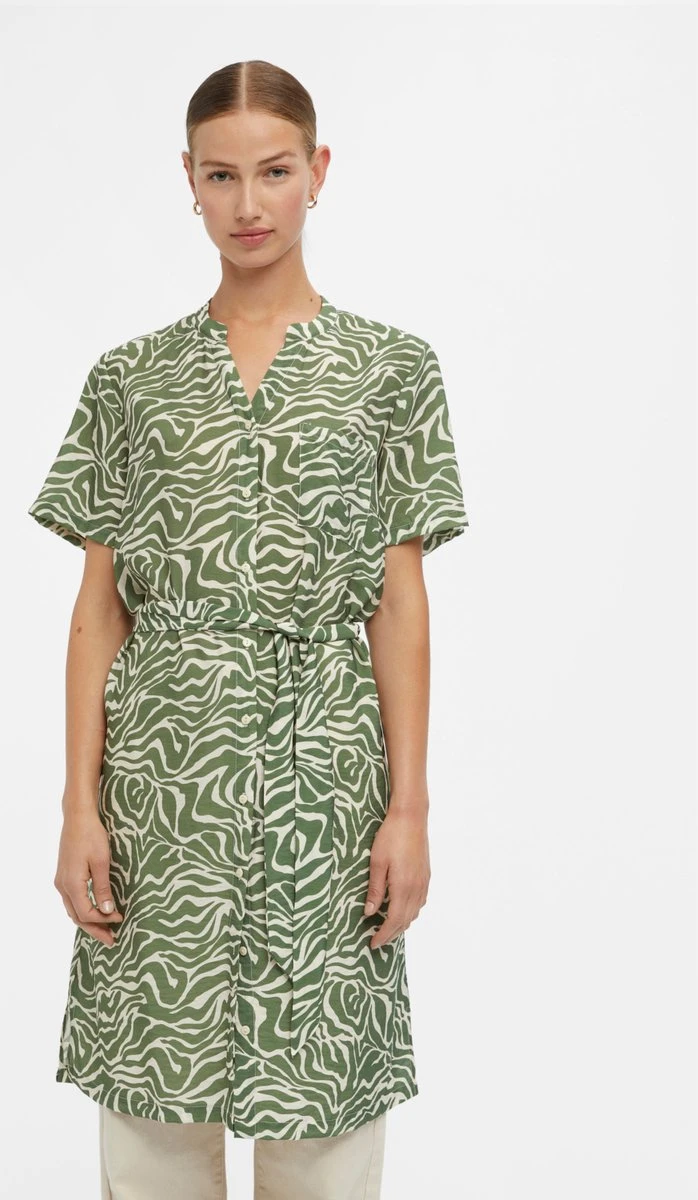 OBJECT OBJSELINE S/S SHIRT DRESS NOOS Dames Jurk - Maat 40 3 OBJECT OBJSELINE S/S SHIRT DRESS NOOS Dames Jurk - Maat 40