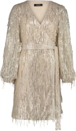 Ibana Sangria Jurken Dames - Kleedje - Rok - Jurk - Gebroken Wit - Maat L