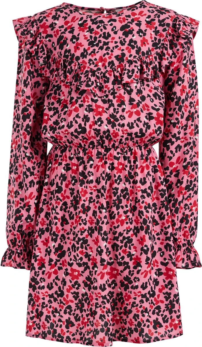 WE Fashion Meisjes Jurk Met Dessin En Volants 3 WE Fashion Meisjes Jurk Met Dessin En Volants