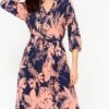 LOLALIZA Maxi-jurk Met Bloemenprint - Marine Blauw - Maat 48 -Trendyo Trendy Winkel 700x1200 5